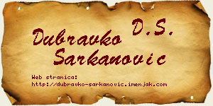 Dubravko Šarkanović vizit kartica